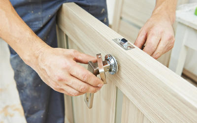 Storefront door installation